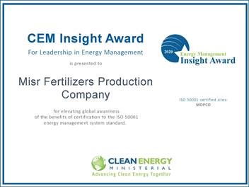 MOPCO wins the Leadership in Energy Management award from (CEM)